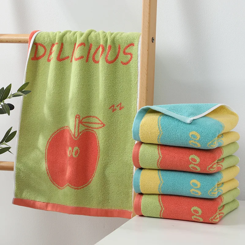 Premium 100%Cotton A-Grade Towel Thickened Highly Absorbent Green Bath Face Towel Elegant Jacquard Weave Includes Gift Packaging