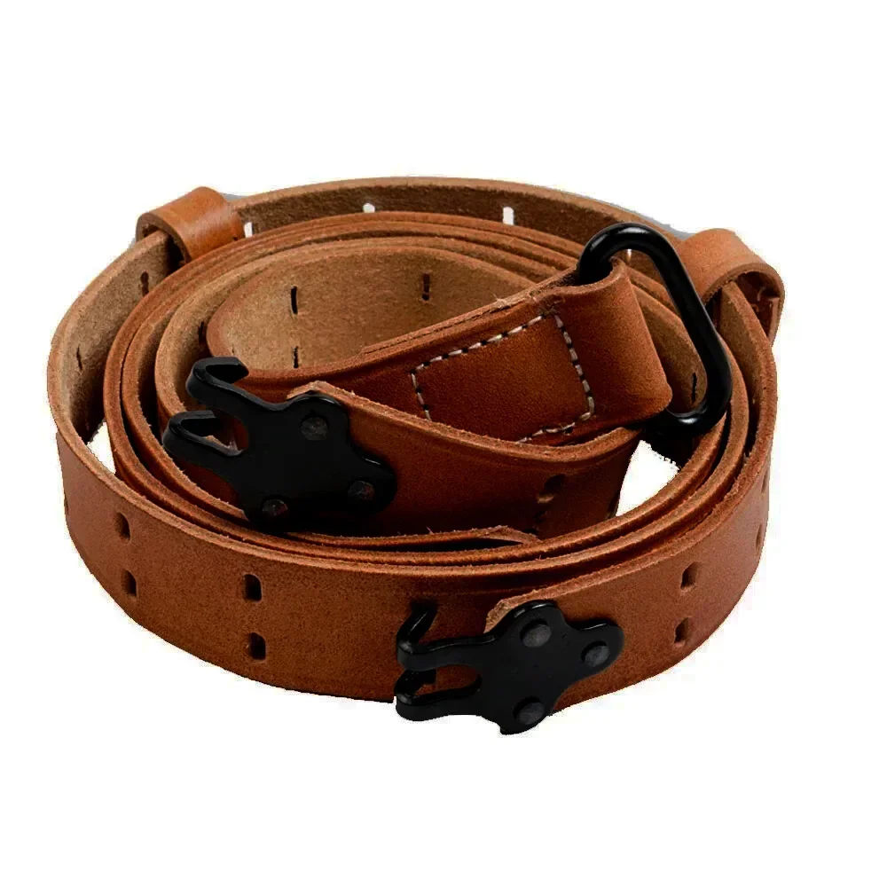 WW2 M1907 Garland Straps Outdoor Tactical Garland Belt Outdoor Belt Pure Leather Replica US Ma WWII Equip Belt