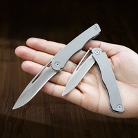 New Outdoor Folding Knife Stainless Steel Titanium Plated Folding Knife Camping Portable Portable Portable Keyblade EDC Tool
