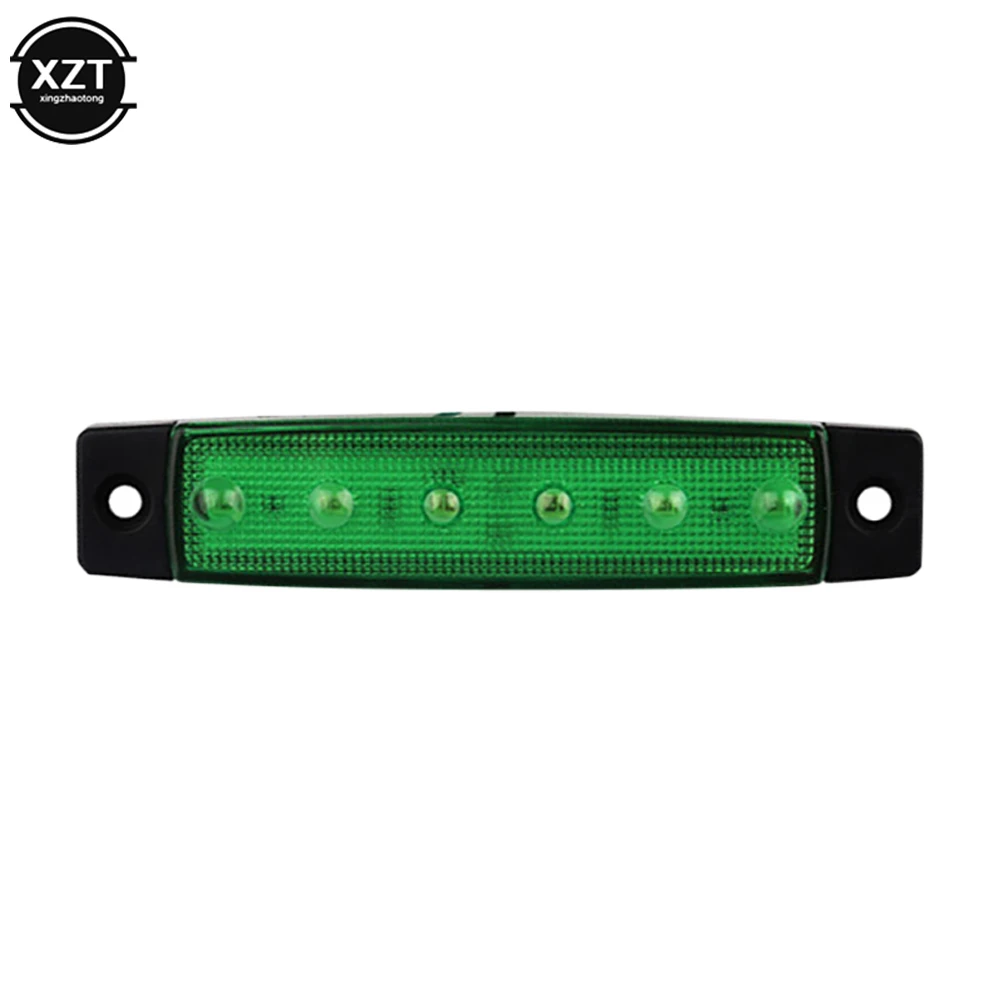 Luces LED externas para coche, marcador lateral de camión y autobús, lámpara de advertencia trasera para remolque bajo, 6 SMD, 12V/24V