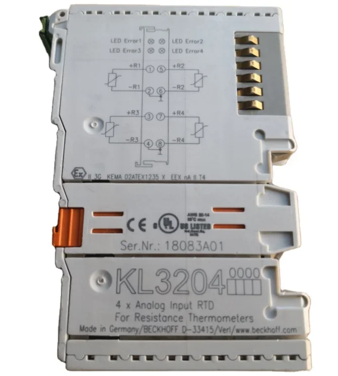 

2026 Beckhoff KL3204 4-channel Input Terminal PT100 (RTD)