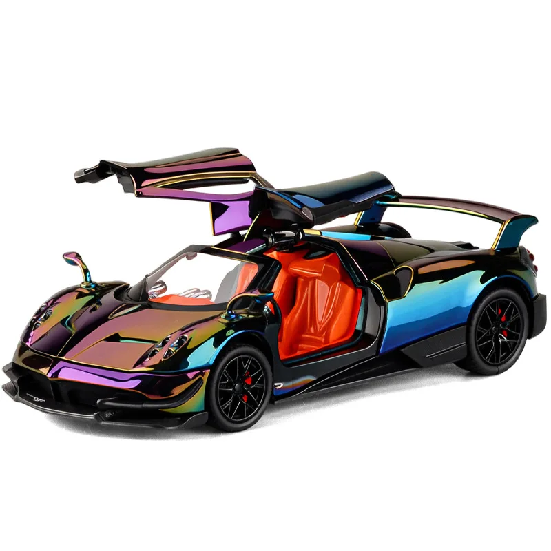 1:24 Huayra BC Hypercar Alloy Sports Car Model Diecast Metal Track Racing Car Ornament High Simulation Miniature Vehicle