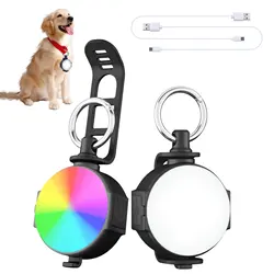 2 Pack LED Dog Collar Light Cat Pet Luminous Pendant Flashlight USB Night Safety Dog Lights for Night Walking Running Camping