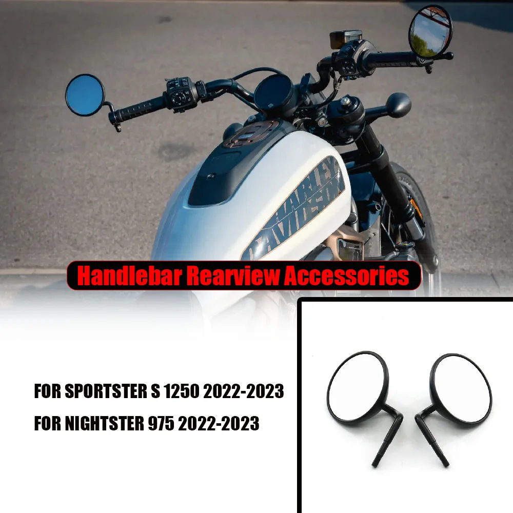 

Motorcycle Rear View Mirrors For Harley Sportster S 1250 Nightster 975 RH1250s RH975 CNC New Handlebar Rearview Accessories
