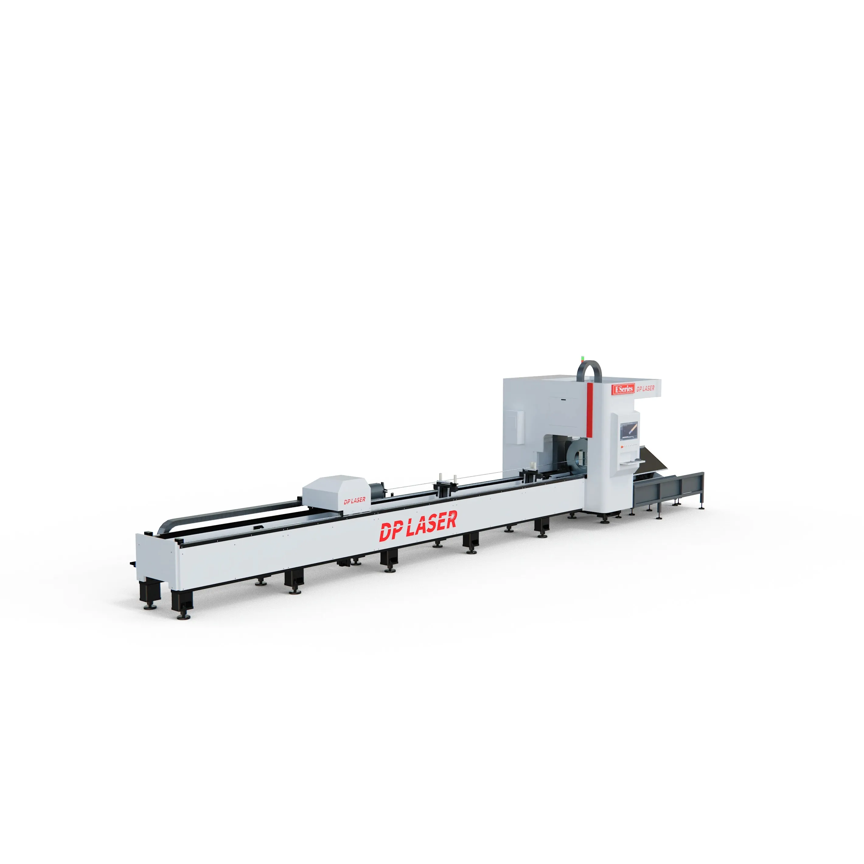 DPLASER E-Series Heavy Duty CNC Fiber Laser Tube Cutting Machine for Large Diameter Round Square Metal Pipe Processing