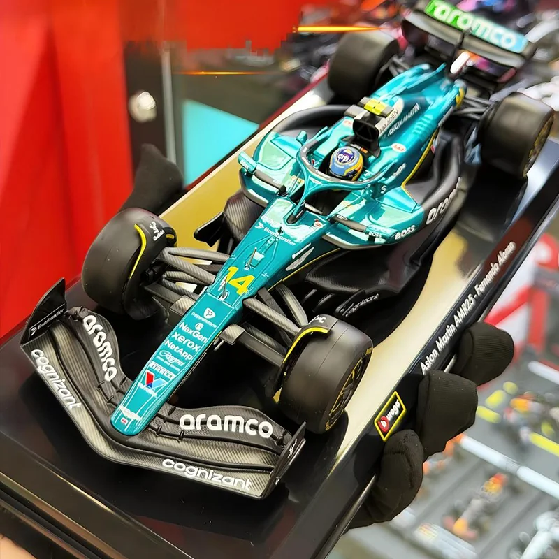 Bburago 1:24 Aston Martin AMR25 #14 Fernando Alonso 2025 F1 Race