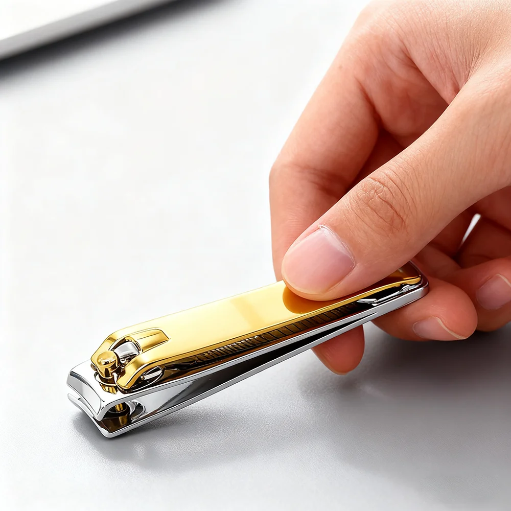 1개/2개 스테인리스 스틸 손톱깎이 및 발톱깎이 두꺼운 손톱용 도구 넓은 턱 직선형 발톱깎이