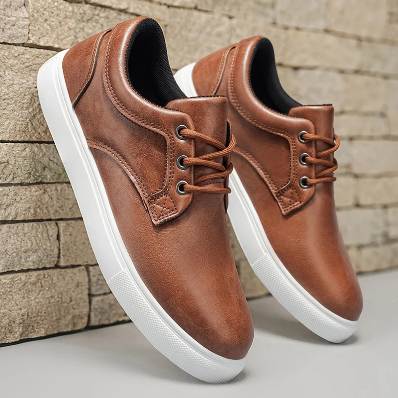 Bequeme Skateboard-Schuhe für Herren - Niedrig Geschnittene Outdoor-Training-, Wander- und Camping-Sneaker für Alle Jahreszeiten – Detail 6