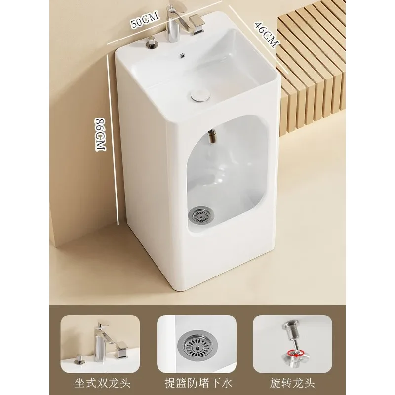 Washbasin courtyard handwashing and foot basin + hot and cold faucet