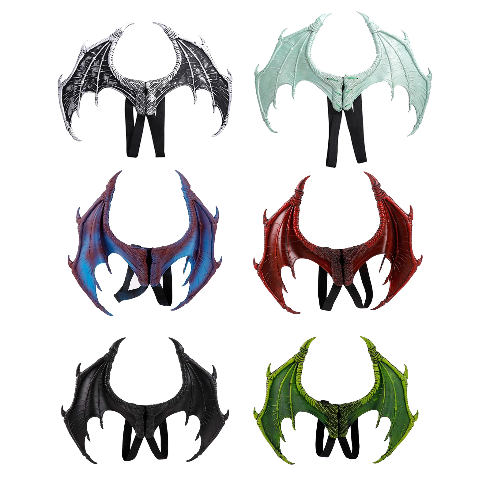 3D Halloween Masquerade Devil Props Decor Dinosaur Cosplay Costumes Fancy Dress Dressing Accessory for Gifts Adult