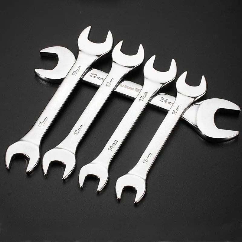 1Pcs Double Head Open End Wrench 8-32mm CR-V Steel Prevent Rust Combination Wrench Hex Spanner Wrench for Car Maintenance Tools