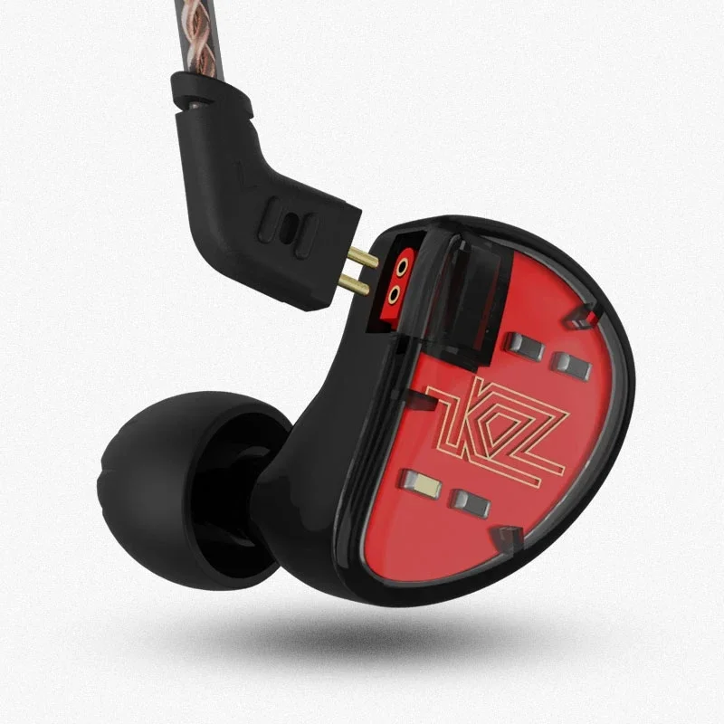 KZ AS10 5BA Hi-Fi стерео наушники-вкладыши с высоким разрешением и 2-контактным кабелем 0,75 мм, пяти сбалансированным арматурным драйвером