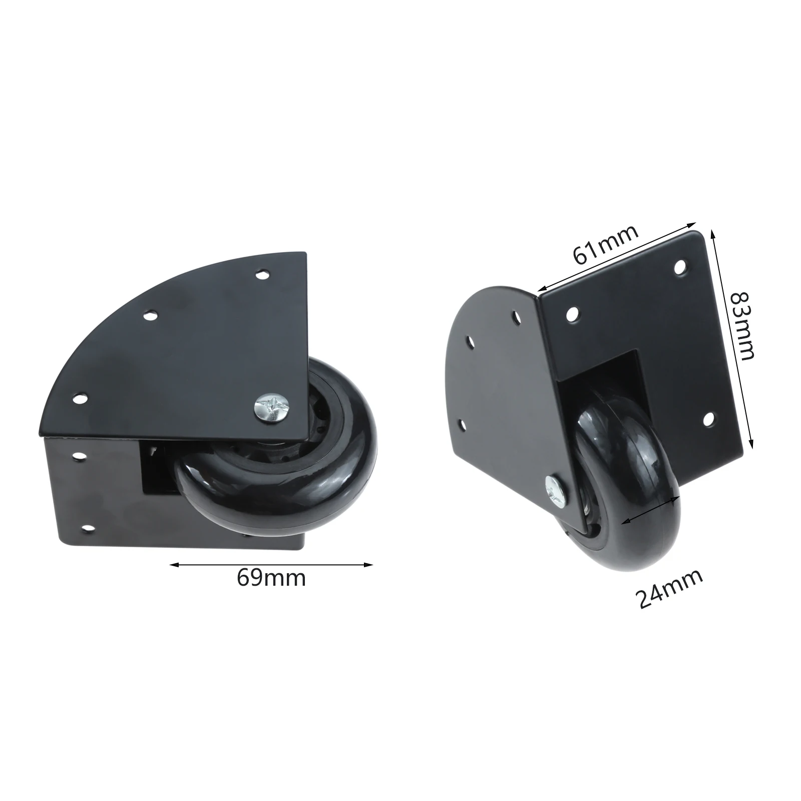 2pcs Recessed Tilt Caster Wheel 3\