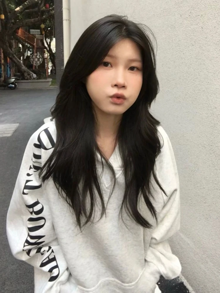 ملابس الشارع الأمريكية الرجعية هوديي القمم المرأة إلكتروني تصميم فضفاض عصري ملابس خارجية معاطف Harajuku موضة طباعة بلوزات غير رسمية