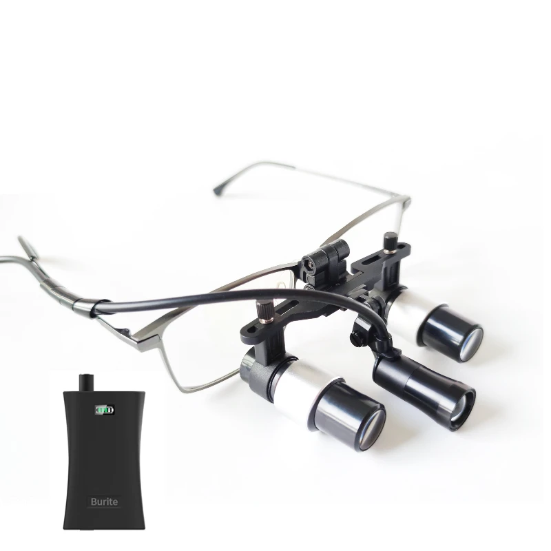 4.0X Sport Frame Binocular Prism 4X Dental Loupes Surgical Medical Prismatic Kepler Loupe With LED Headlight（FDJ-4.0X-06E)