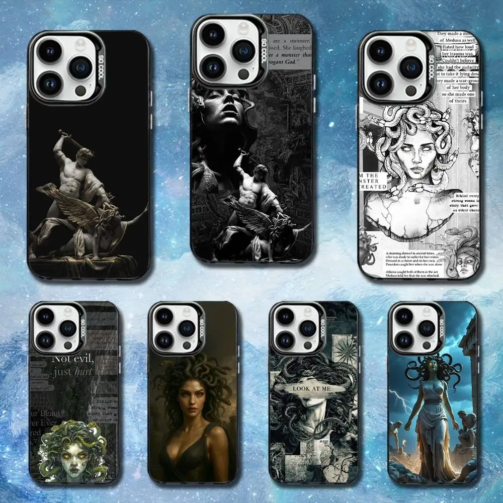 

Medusa Mythology Look At Me Phone Case For iPhone 11,12,13,16,14,15,Mini,Pro,XS,MAX Black Matte Shockproof Cover