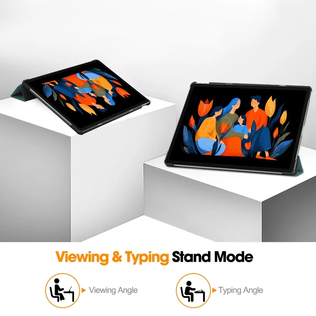 حافظة ذكية ثلاثية الطي من جلد البولي يوريثان لهاتف Lenovo Xiaoxin Pad 12.1 2025 TB365FC 12.1 بوصة