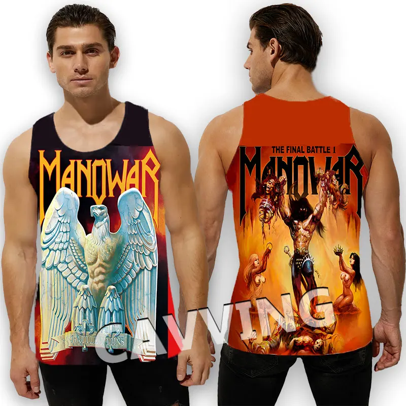 CAVVING 3D Printed Manowar Band Tank Tops Harajuku Vest Summer Undershirt Shirts Streetwear for Men/women
