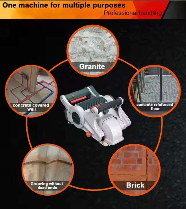 Dust-free 125A Wall Slotting Machine Water-Electricity Installation Concrete Grooving Machine with, Max Cutting Depth 35MM