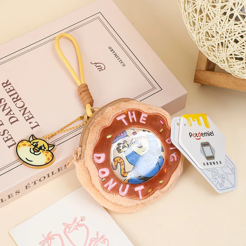 Mignon Disney Zootopia Stitch Nick Wilde Judith peluche badge poupée sac fermeture éclair porte-monnaie porte-clés sac à dos décoration filles jouet cadeau