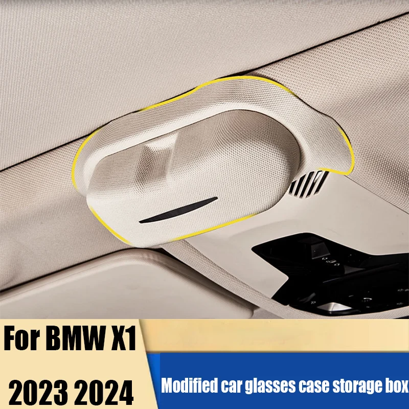 

For BMW X1 U11/U12 2023 2024 modified car glasses case sun visor storage box car interior decoration accessories durable