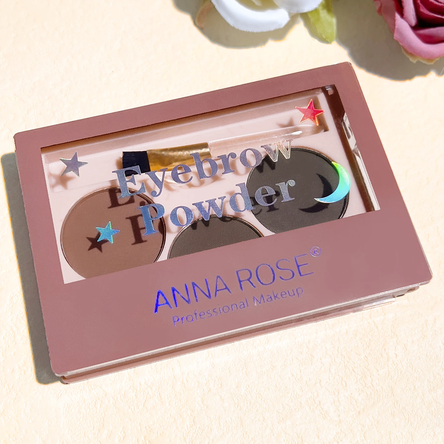 Three-color eyebrow pink women's waterproof and sweat-proof long-lasting three-color plate women's waterproof natural contouring