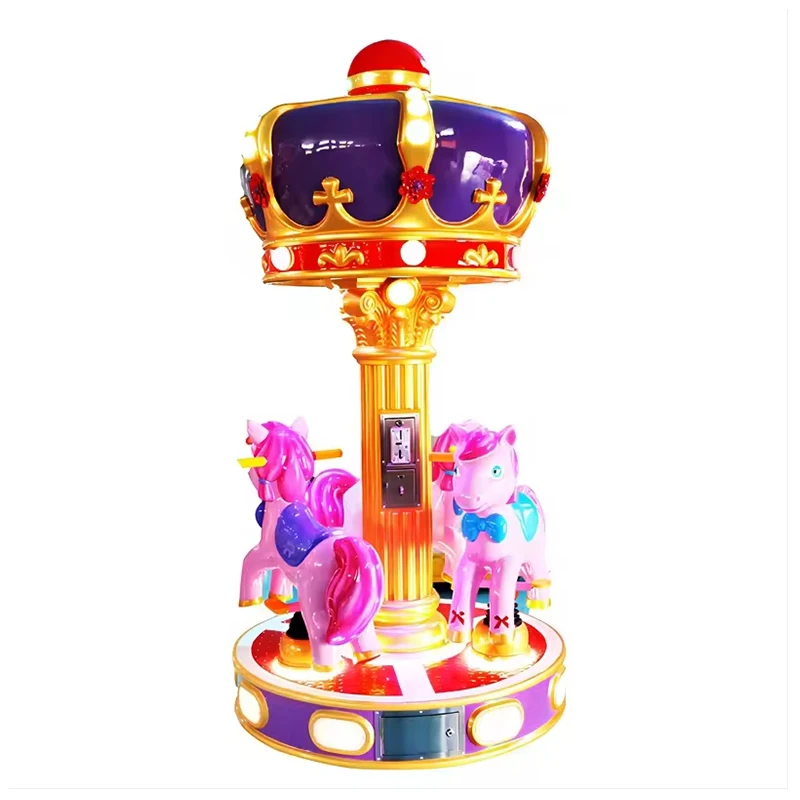 Coin Operated Carousel 3 People 6 People Horse Carousel Vintage Kiddie Ride Game Machinepromote sales