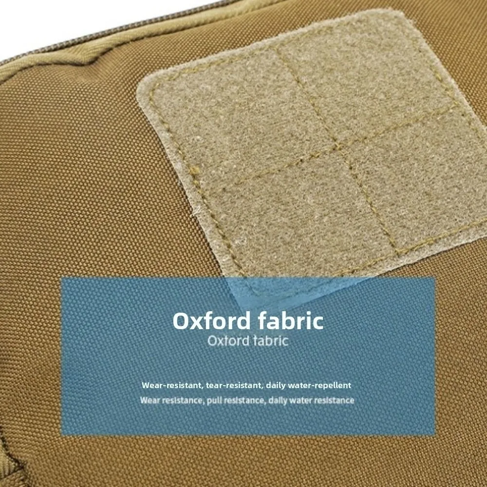 سعة كبيرة في الهواء الطلق الخصر حقيبة عالية الكثافة أكسفورد مقاوم للماء تسلق حقيبة صدر للرجال جيب شبكي متعدد الوظائف