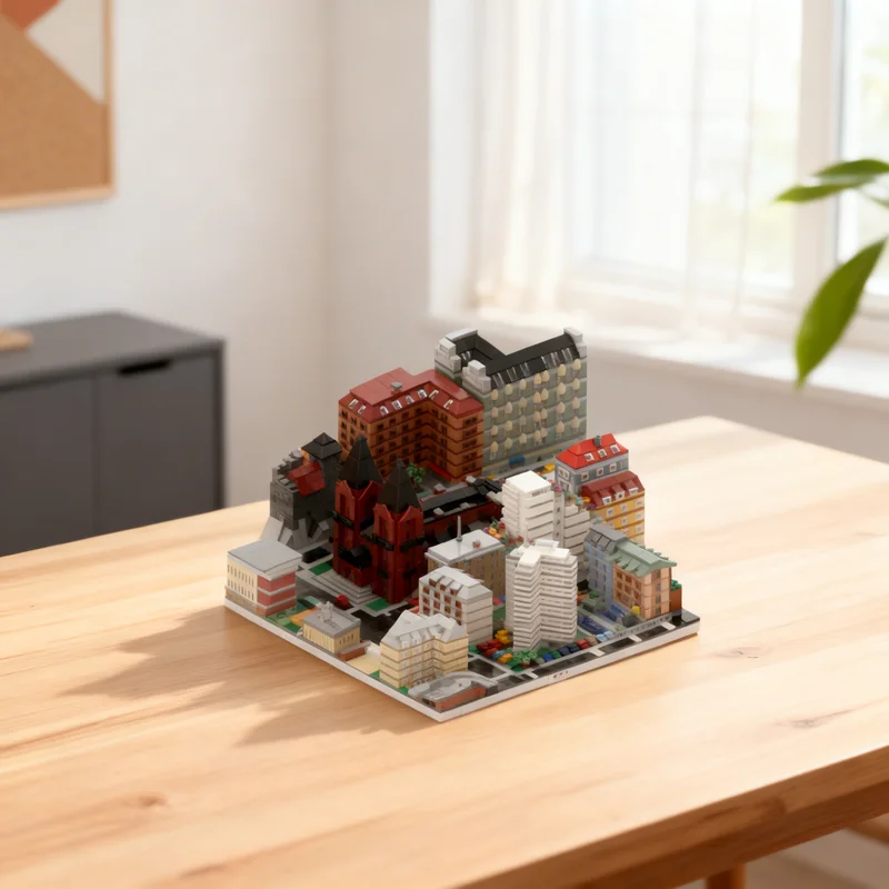 

Конструктор MOC Micropolis Collection 4 16: 7166 деталей, архитектурная модель, игрушка-конструктор, рождественский подарок, кирпичики для детей, DIY