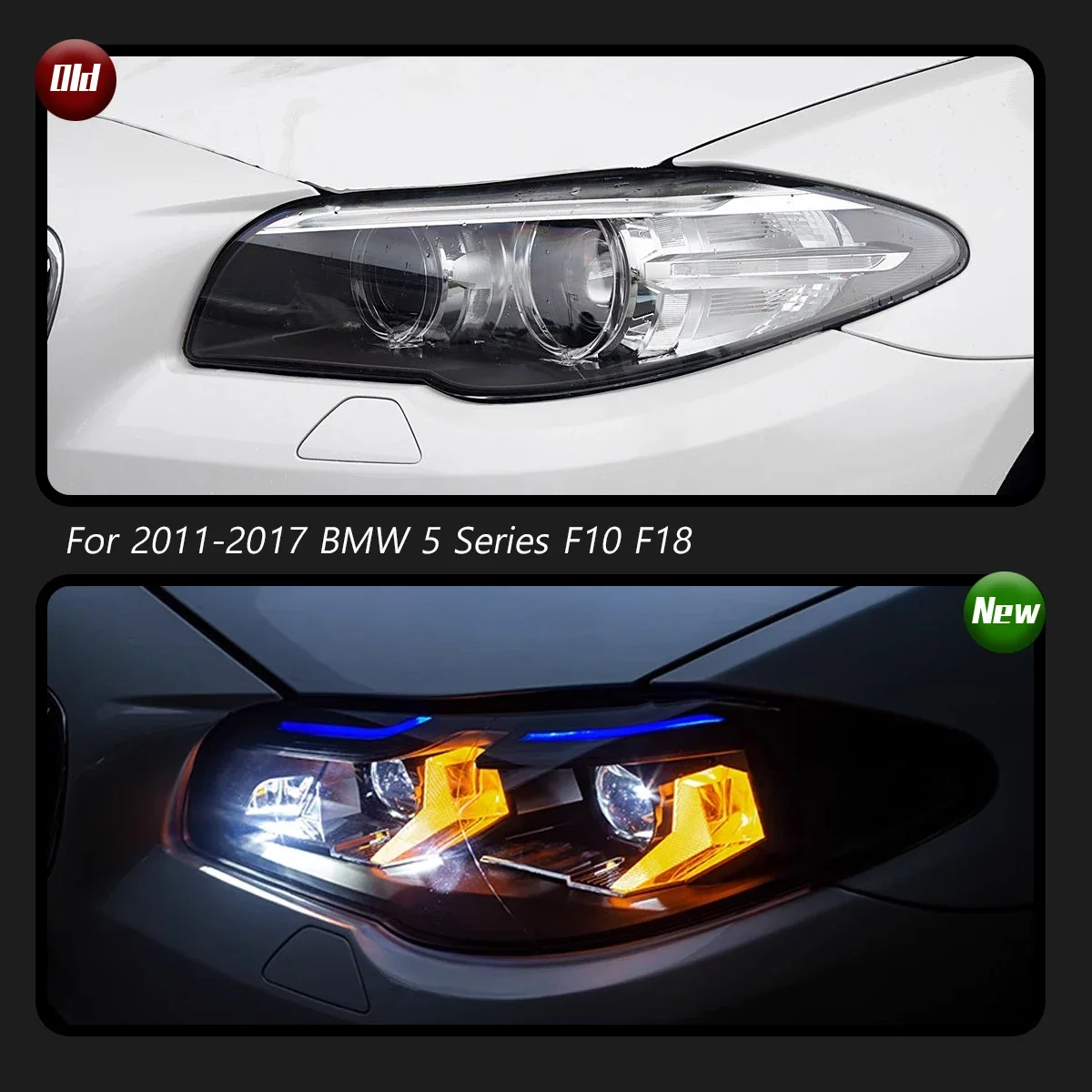 

TYPY Car Lights For BMW5 Series F10 F18 Headlight 2011-2017 LED Projetor head Lamp Daytime Running Light Automotive Accessories