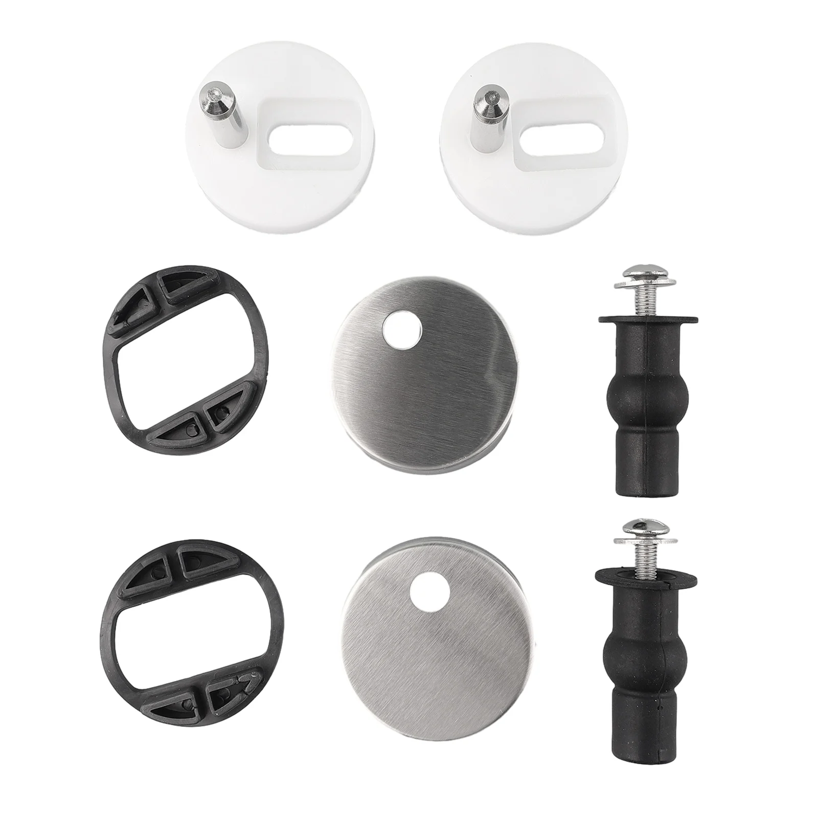 2 Pcs Toilet Seats Top Fixing Hinge Toilet Seat Hinges Soft Close Connector Release Quick-Fitting Replacement Screw Pin Hardware