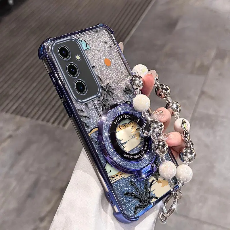 

Чехол-держатель браслета S24 Sunset Beach для Samsung S24Ultra S23FE S23Plus S25 S25Ultra S24FE S23Ultra S23 Cover