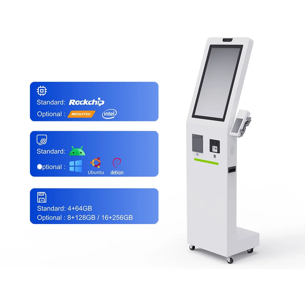 21.5inch Payment Terminal Floor Digital Signage Self Services Kiosk Touch Screen Order Kiosk Pos System for Restaurant