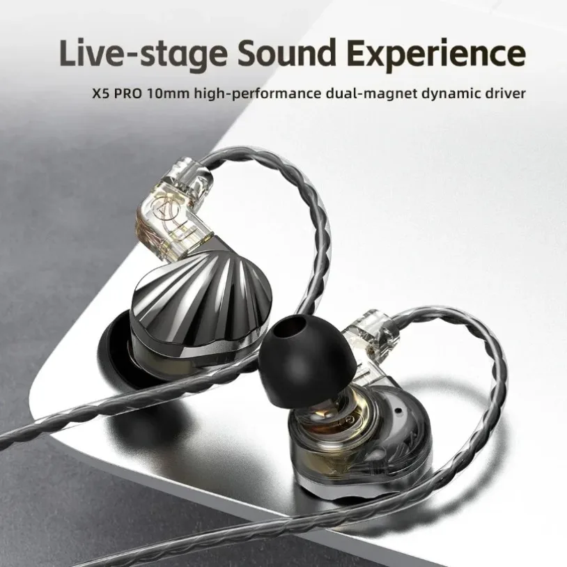 Professional Earbuds 6 Dynamic Driver Unit In Ear Headset HIFI Deep Bass Subwoofer Built-in Mic Noise Isolation Sports Earphone