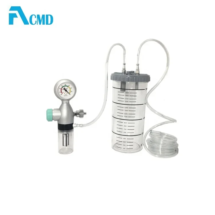 Wall Mounted Medical Vacuum Bottle Connect To Suction Regulator