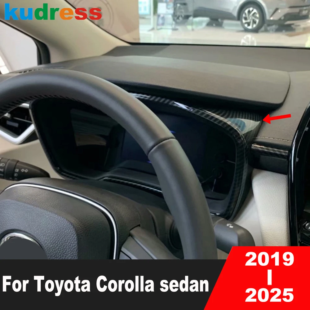 

Накладка на рамку приборной панели автомобиля для Toyota Corolla седан/кросс 2019-2024 2025, аксессуары для интерьера из углеродного волокна