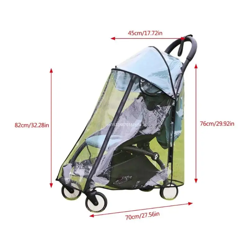 EVA Strollers Rain Cover 360 Derajat Perlindungan Lengan Pelindung Tahan Debu Case Dropship