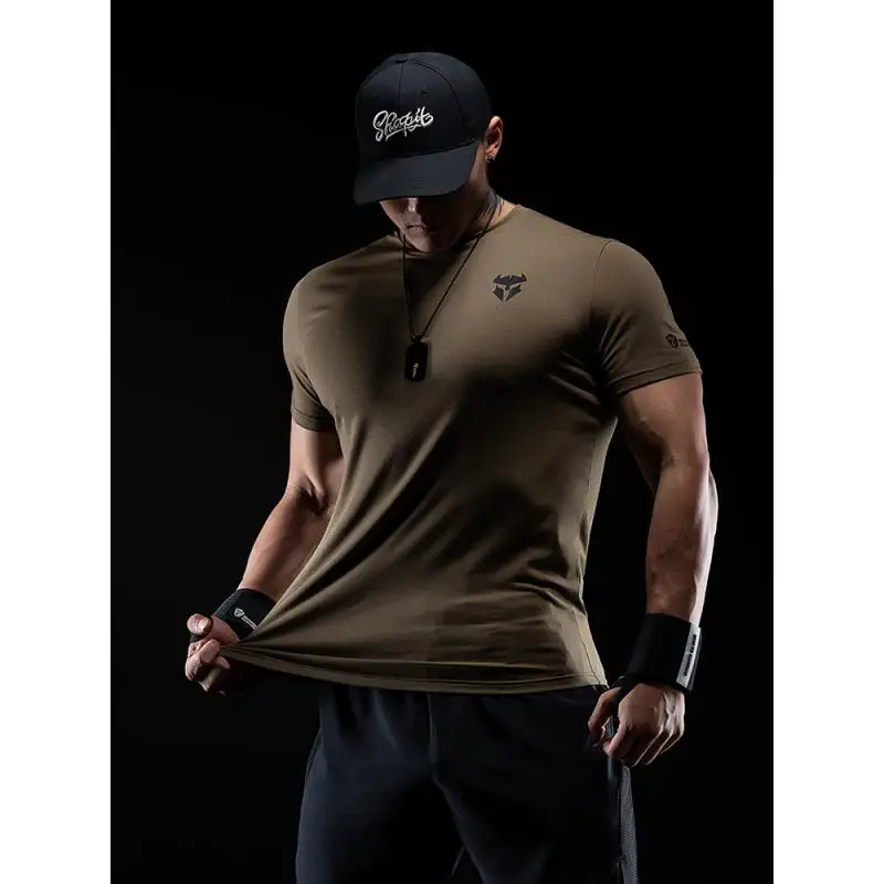 DROZENO Quick-drying Short-sleeved Summer Men's Slim-fit Moisture-wicking Comprehensive Training