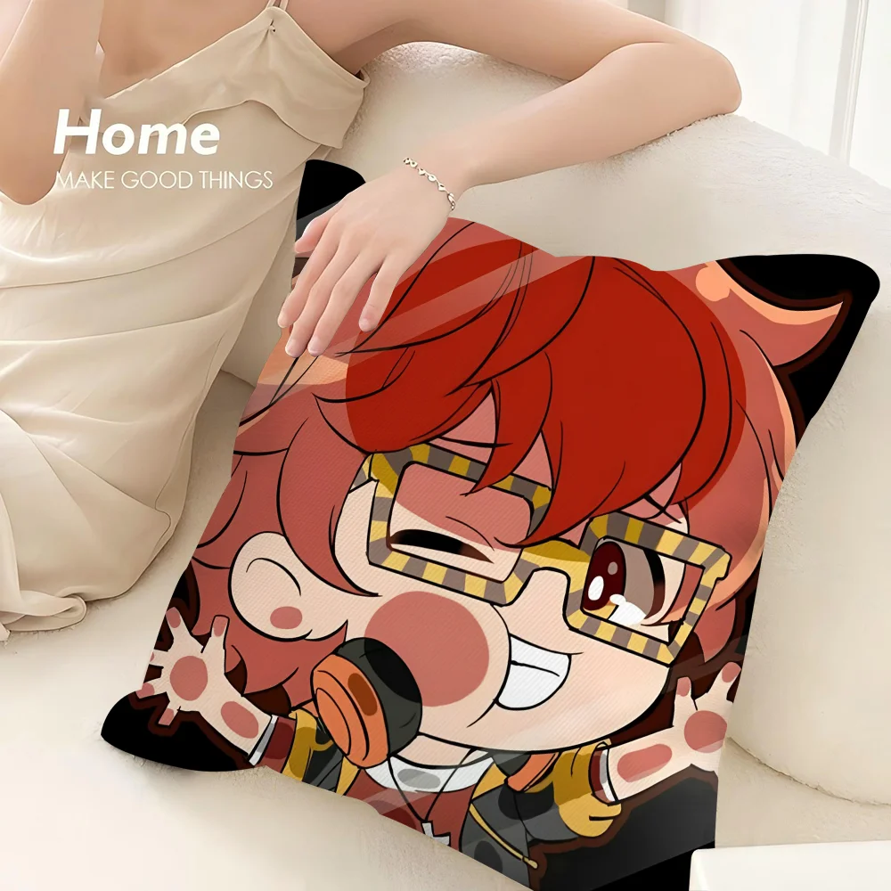 M-Mystic Messenger 707 Pillow Case 3D Print Polyester Fiber 45*45 cm Home Sofa Throw Pillow Cover Decoration Festival Gift