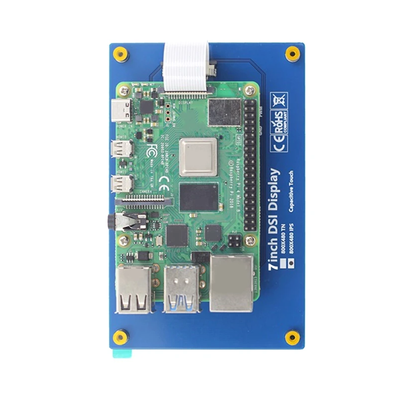 7 Inch QLED Display DSI Interface Panel Multi-Point Touch For Raspberry Pi 4B/3B/2B And Other Full Range Motherboards