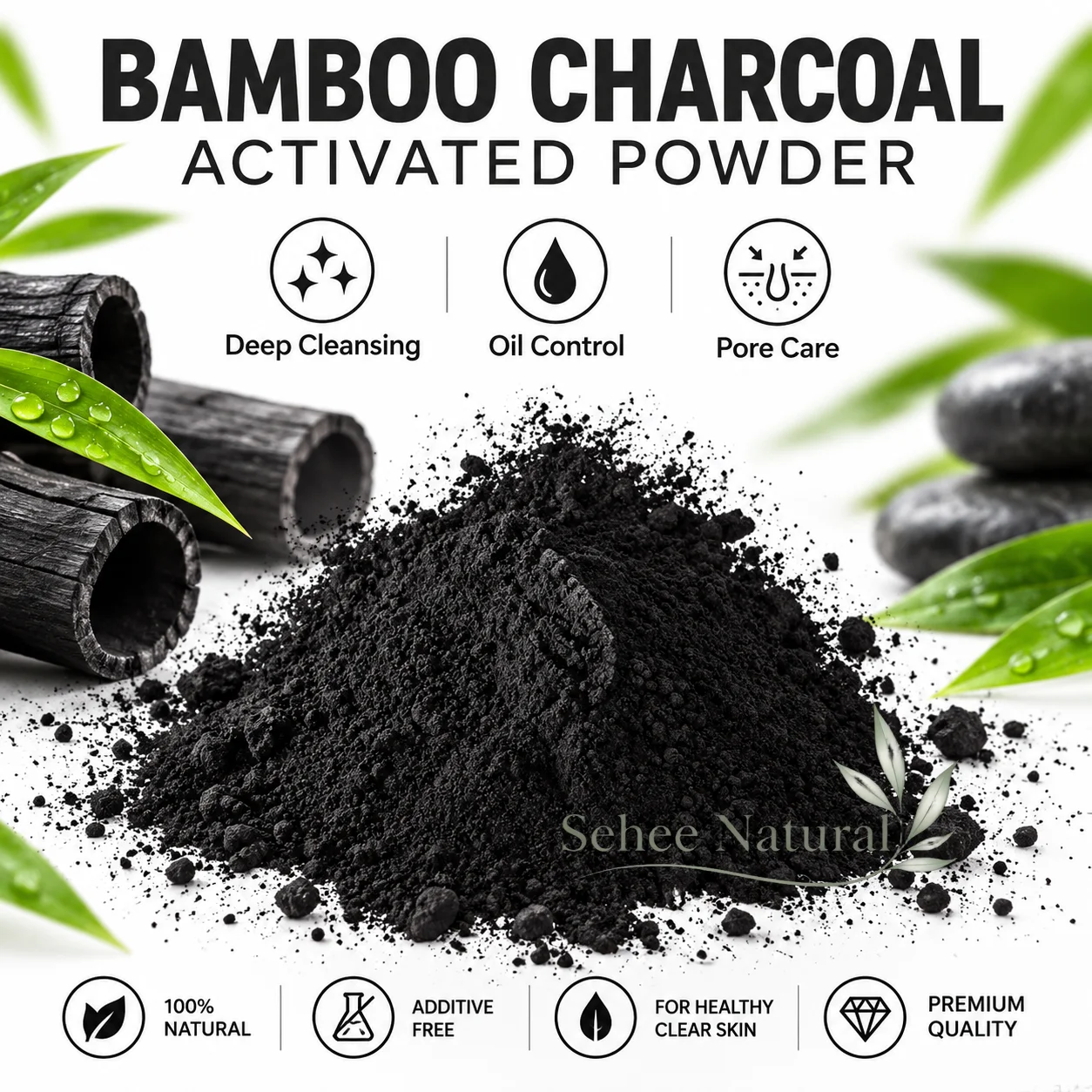 Activated Charcoal Powder - Bamboo Charcoal Activated Powder Black Handmade