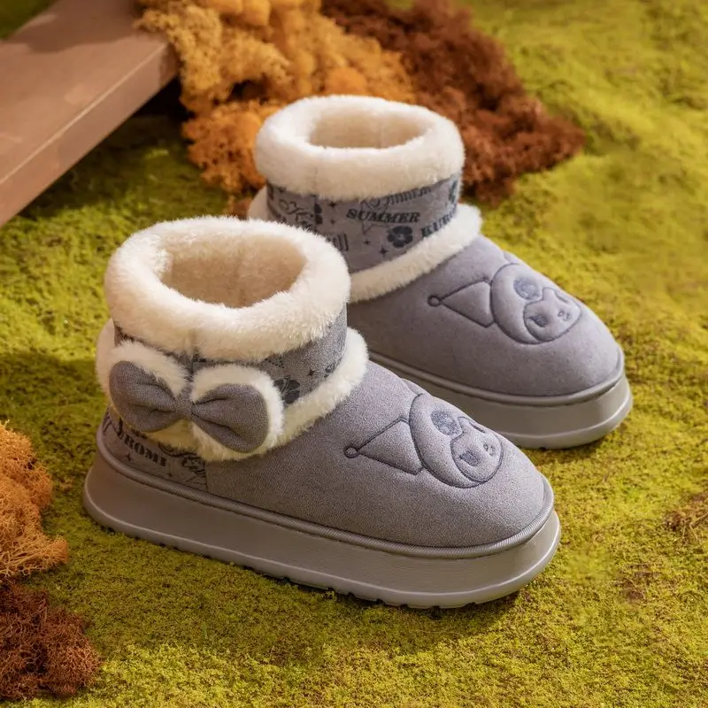 أنيمي مرحبا كيتي الثلوج الأحذية أنيمي لطيف فتاة الثلوج الأحذية لطيف أحذية قطنية دافئة Kawaii الشتاء عدم الانزلاق قصيرة التمهيد نعال من القطن #4