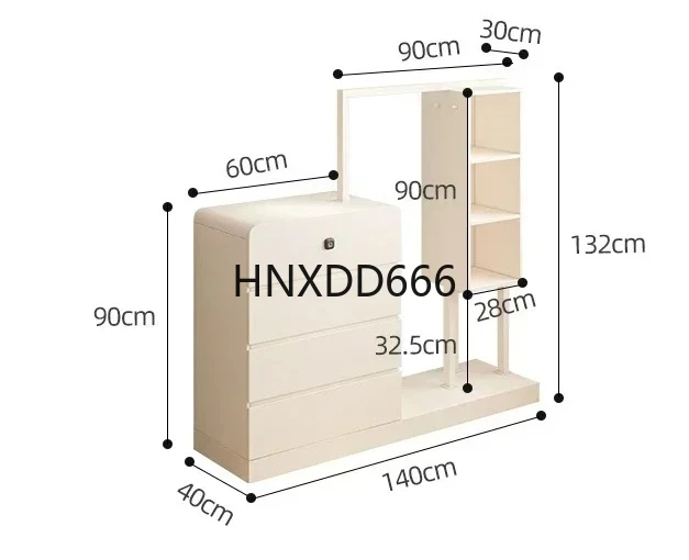 French Cream Style Tailstock Coat Rack Integrated Combination Light Luxury Side Cabinet