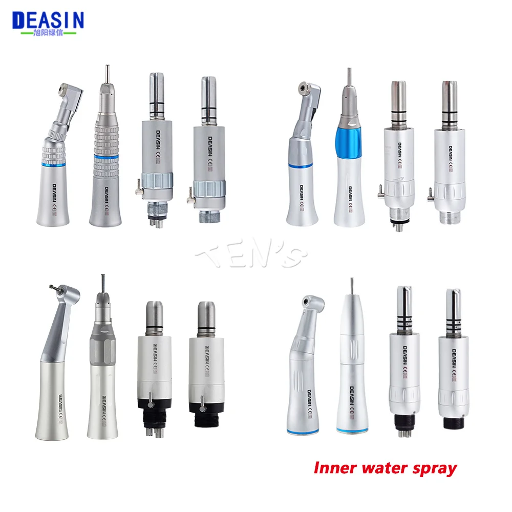 

DENTAL Low Speed Handpiece Set Push Button/Latch Type Autoclavable 135°C 2/4 Holes Air Motor Fit for Any Lab or E-type