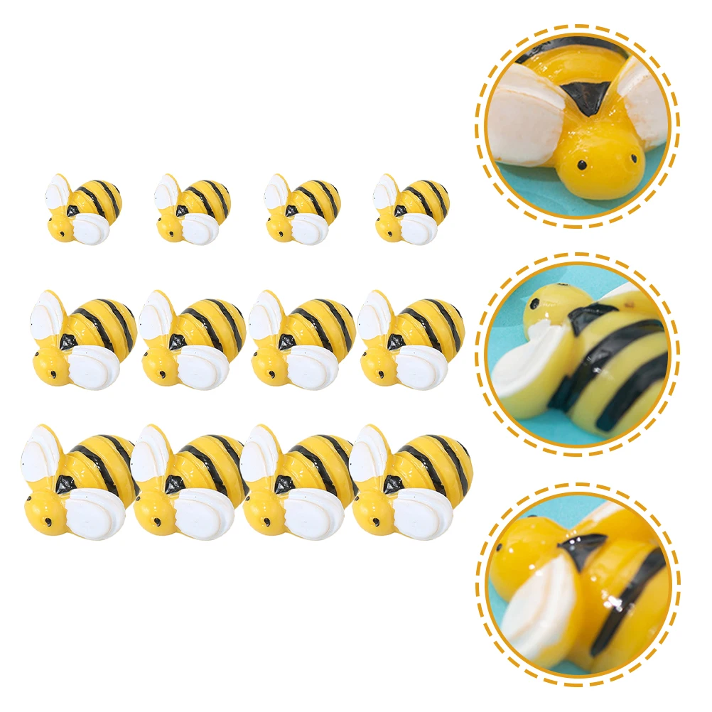 50 pçs mini ornamentos de abelha resina encantos caso do telefone acessórios diy artesanato decorativo moldura da foto acessórios do cocar