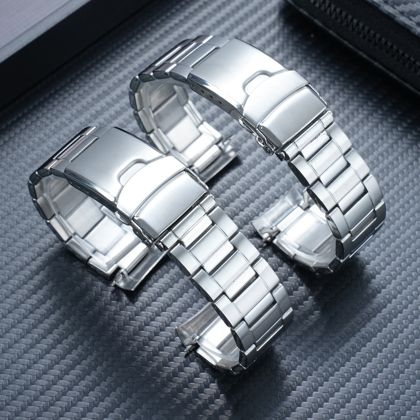 20mm Stainless Steel Watch Strap For Seiko No.5 Watch SNZF08F1 Metal Bracelet Waterproof Curved Interface Watch Chain Man Band