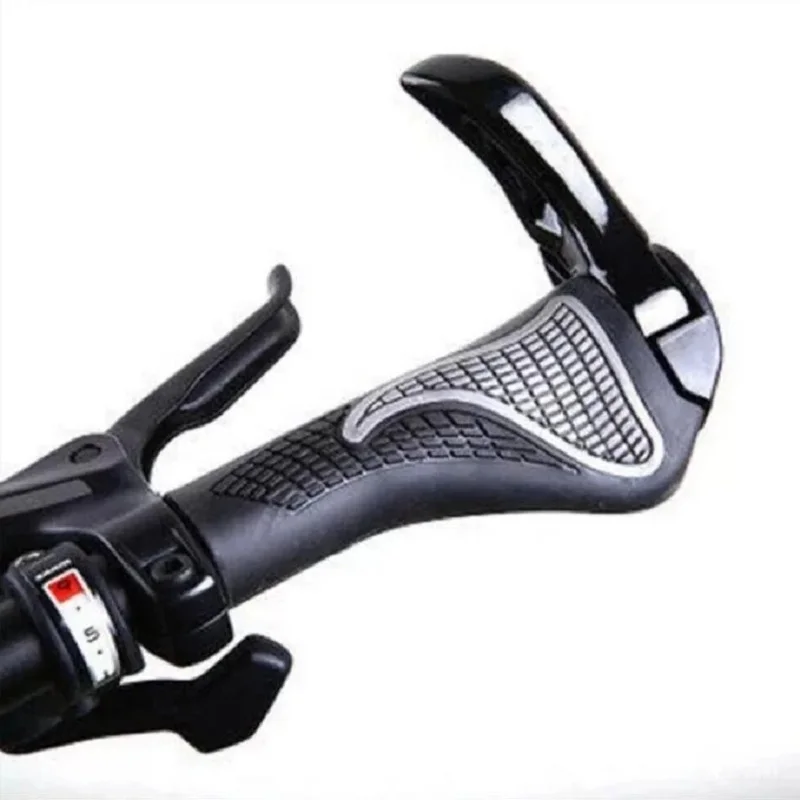 1 Pair mtb mountain bike Bicycle Grip Horns Shape Aluminum TPR Rubber Cover Vice Ergonomic Bike Tool grips