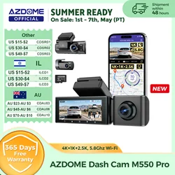 AZDOME M550 Pro Dash Cam Car DVR 5.8Ghz WiFi 3.19