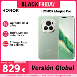 Versão global HONOR Magic6 Pro Smartphone 5G Snapdragon 8 Gen 3 Câmara telefoto com periscópio de 180 MP Ecrã OLED de 6,8