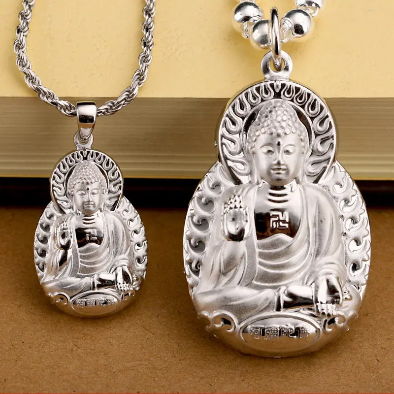 999 Fine Silver Dog and Pig Zodiac Pendant Necklace Charm for Men and Women Birthday Gifts, Religious Accessory for Gift Giving